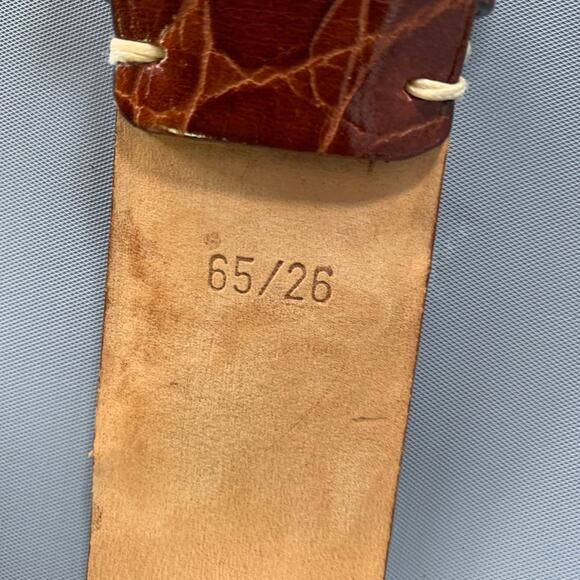COLE HAAN Waist Size XS Brown Tan Snakeskin Leather Belt main image 8